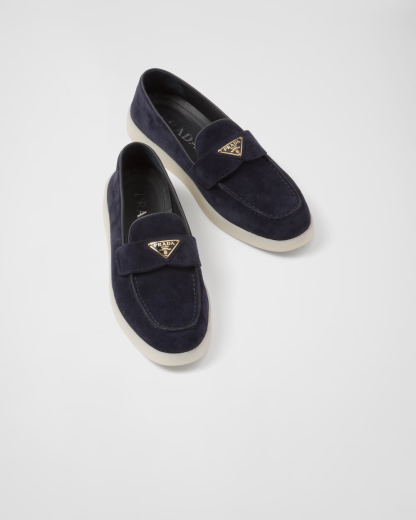 Suede leather loafers